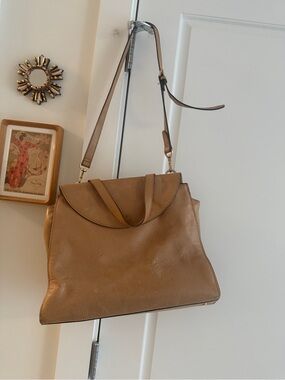 Kate Spade Saturday - Classic Tan Medium Sized Leather Satchel Bag